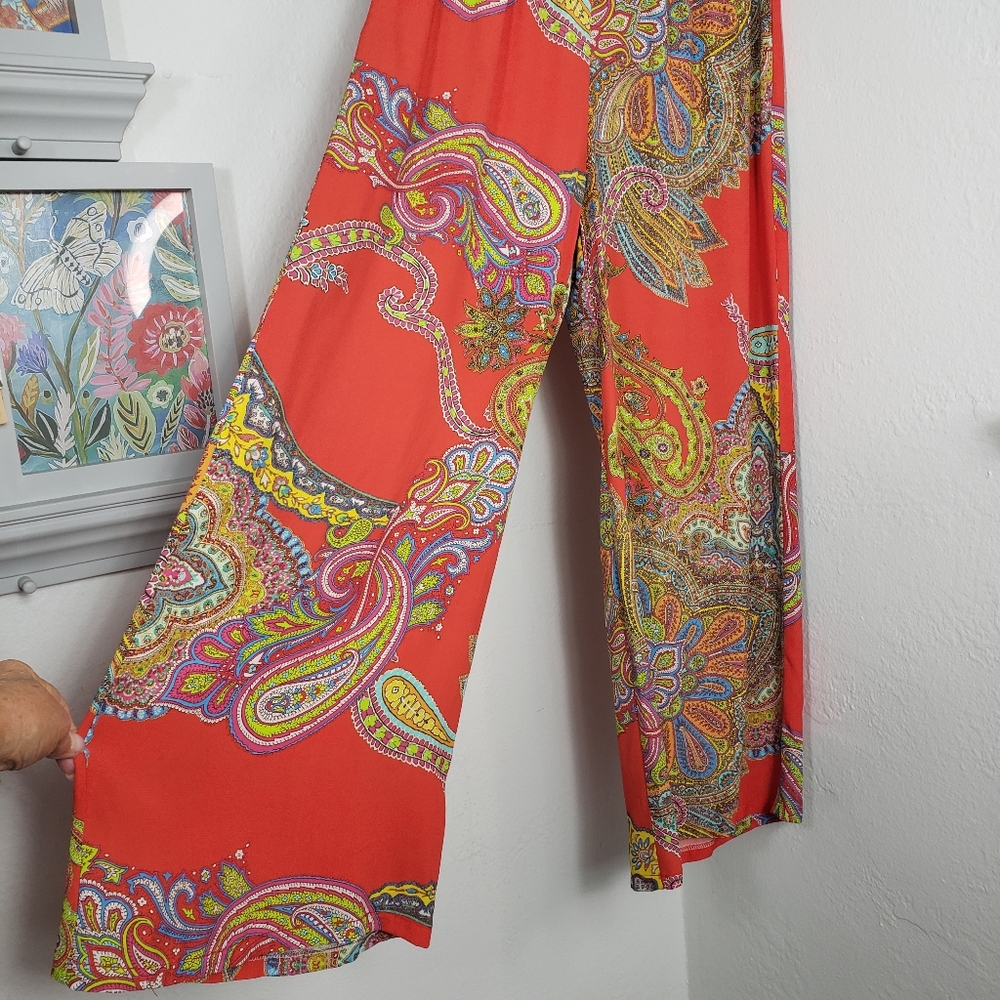 Fifteen Twenty Wide Straight Leg & Cropped w/ Pockets & Elastic Waist Bohemian S